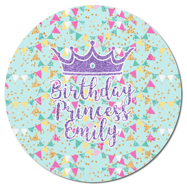 Birthday Princess Round Fridge Magnet - FRONT