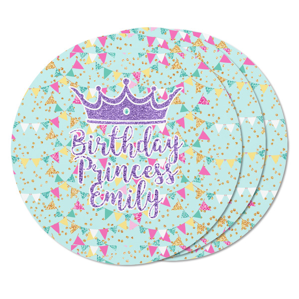 Birthday Princess Round Fridge Magnet - THREE