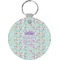 Birthday Princess Round Plastic Keychain (Personalized)