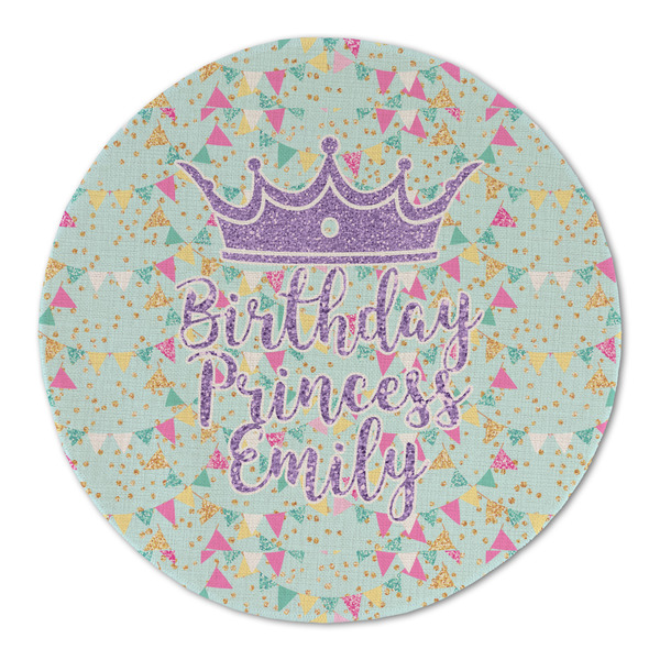Birthday Princess Round Linen Placemats - FRONT (Double Sided)