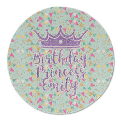 Birthday Princess Round Linen Placemat - Single Sided (Personalized)