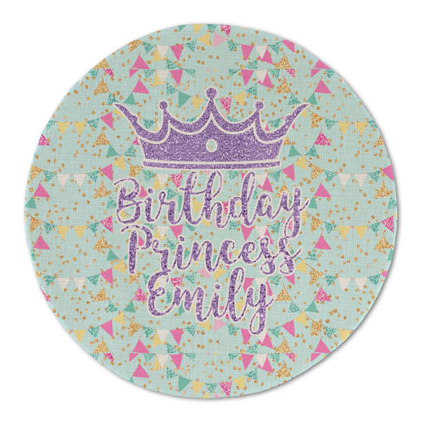 Custom Birthday Princess Round Linen Placemat (Personalized)