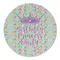 Birthday Princess Round Linen Placemats - FRONT (Single Sided)