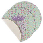 Birthday Princess Round Linen Placemat - Single Sided - Set of 4 (Personalized)