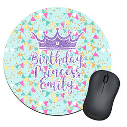 Birthday Princess Round Mouse Pad (Personalized)