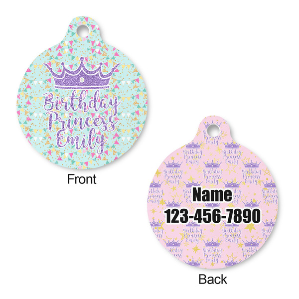 Birthday Princess Round Pet ID Tag - Large - Approval