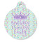 Birthday Princess Round Pet ID Tag - Large - Front
