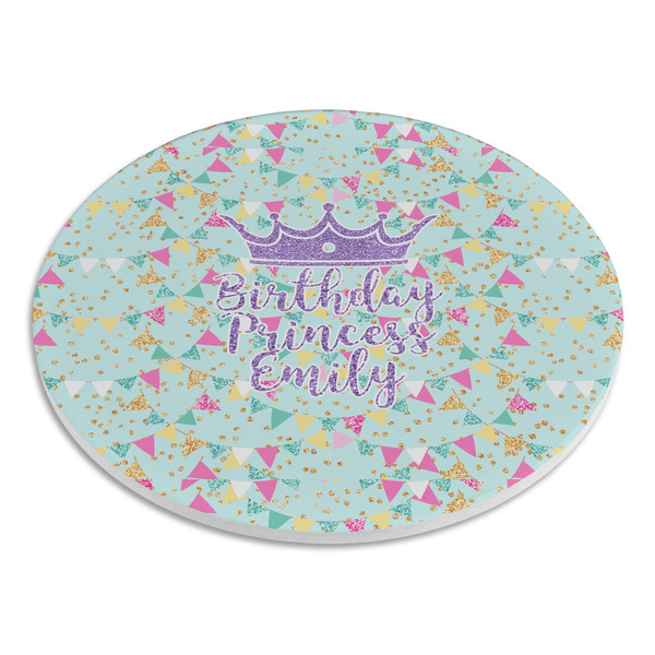 Birthday Princess Round Stone Trivet - Angle View