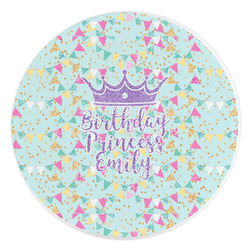 Birthday Princess Round Stone Trivet (Personalized)