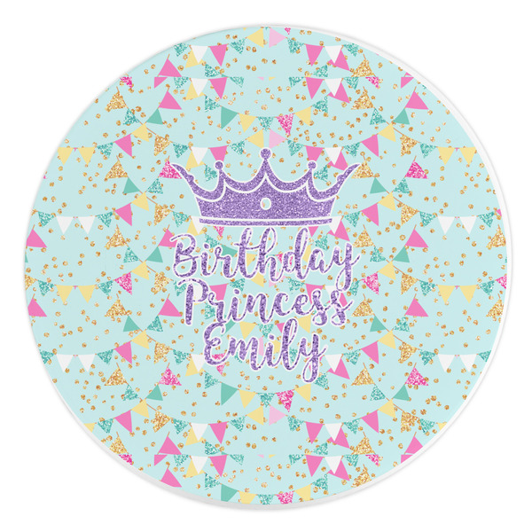 Custom Birthday Princess Round Stone Trivet (Personalized)