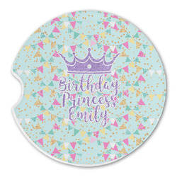 Birthday Princess Sandstone Car Coaster - Single (Personalized)