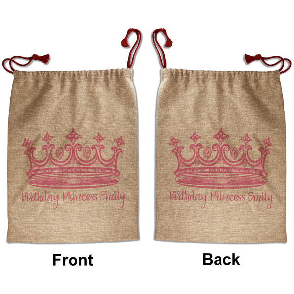 Custom Birthday Princess Santa Sack - Front & Back (Personalized)