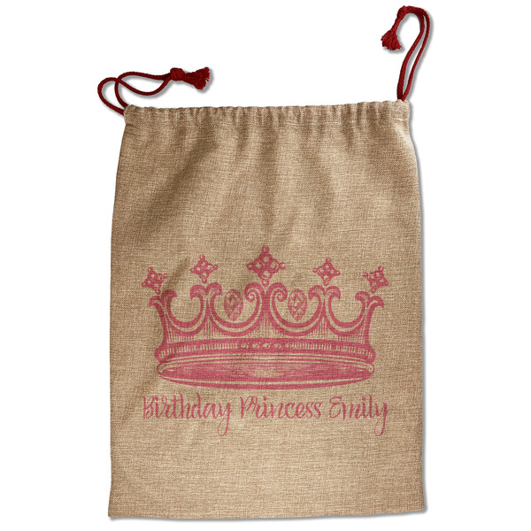 Custom Birthday Princess Santa Sack - Front (Personalized)
