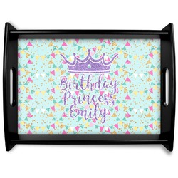 Birthday Princess Black Wooden Tray - Large (Personalized)
