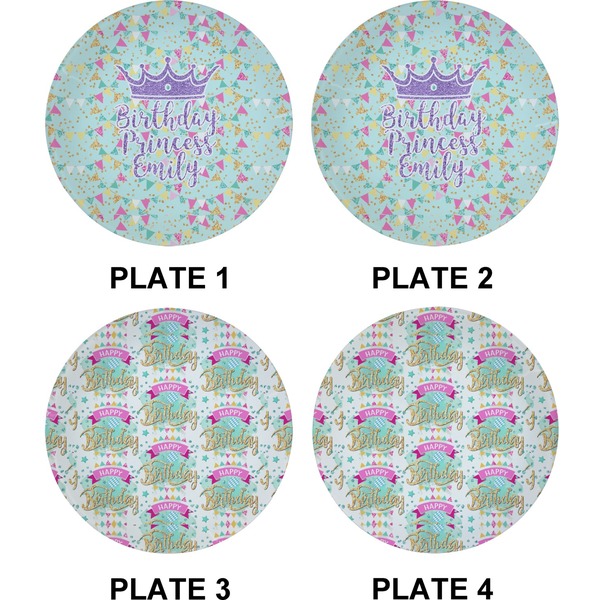 Birthday Princess Set of Appetizer / Dessert Plates (Approval)