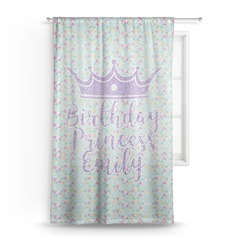 Birthday Princess Sheer Curtain - 50"x84" (Personalized)