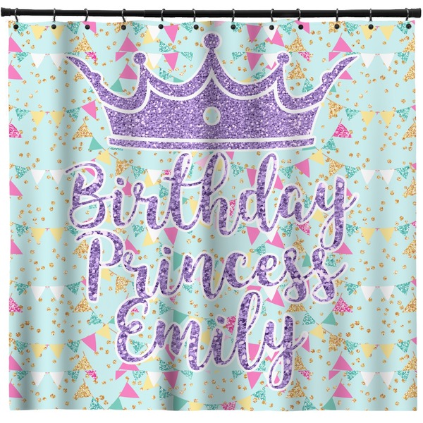 Custom Birthday Princess Shower Curtain - Custom Size (Personalized)