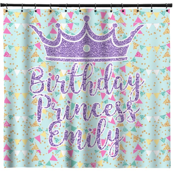 Custom Birthday Princess Shower Curtain (Personalized)
