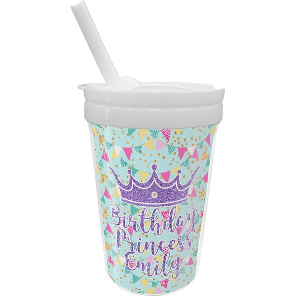 Custom Birthday Princess Sippy Cup with Straw (Personalized)