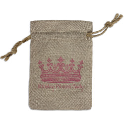 Birthday Princess Small Burlap Gift Bag - Front (Personalized)