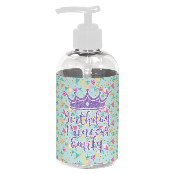 Custom Birthday Princess Plastic Soap / Lotion Dispenser (8 oz - Small - White) (Personalized)