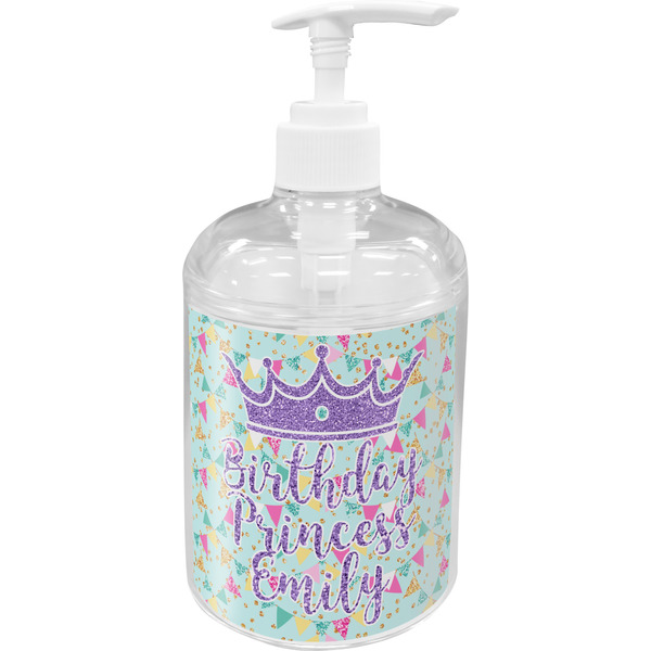 Custom Birthday Princess Acrylic Soap & Lotion Bottle (Personalized)
