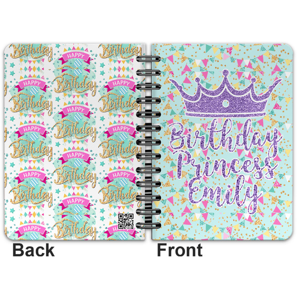 Birthday Princess Spiral Journal 5 x 7 - Apvl