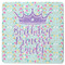Birthday Princess Square Rubber Backed Coaster (Personalized)
