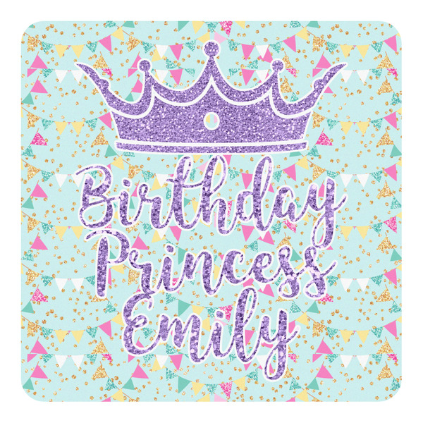 Custom Birthday Princess Square Decal (Personalized)