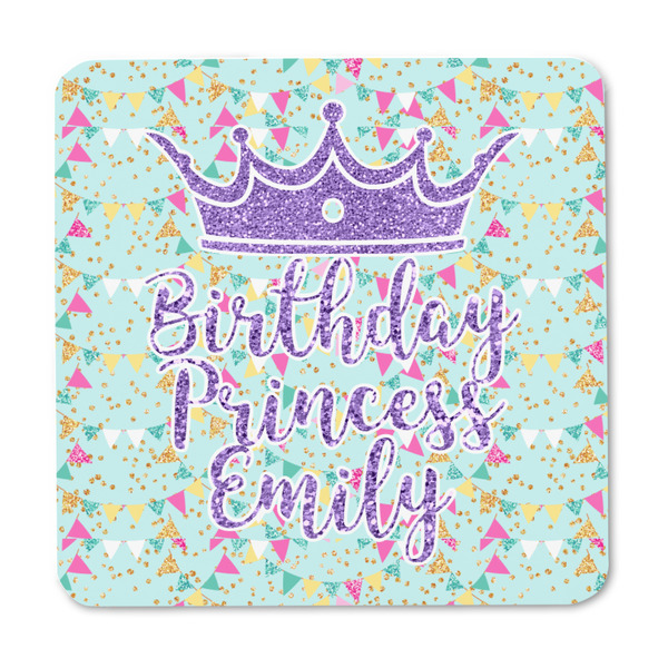 Birthday Princess Square Fridge Magnet - FRONT