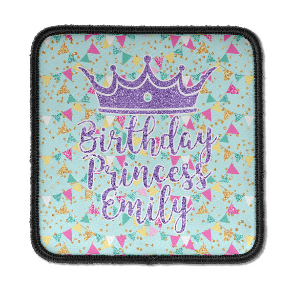 Custom Birthday Princess Iron On Square Patch w/ Name or Text