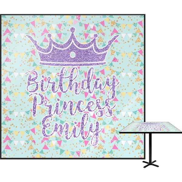 Custom Birthday Princess Square Table Top - 24" (Personalized)
