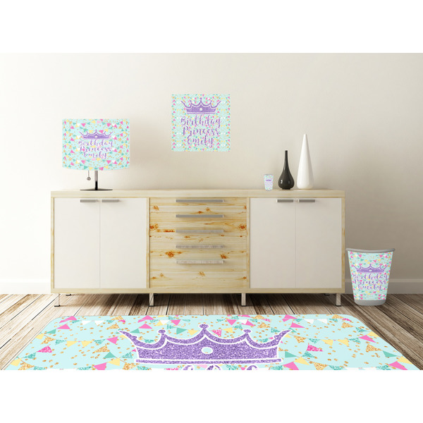 Birthday Princess Square Wall Decal Wooden Desk