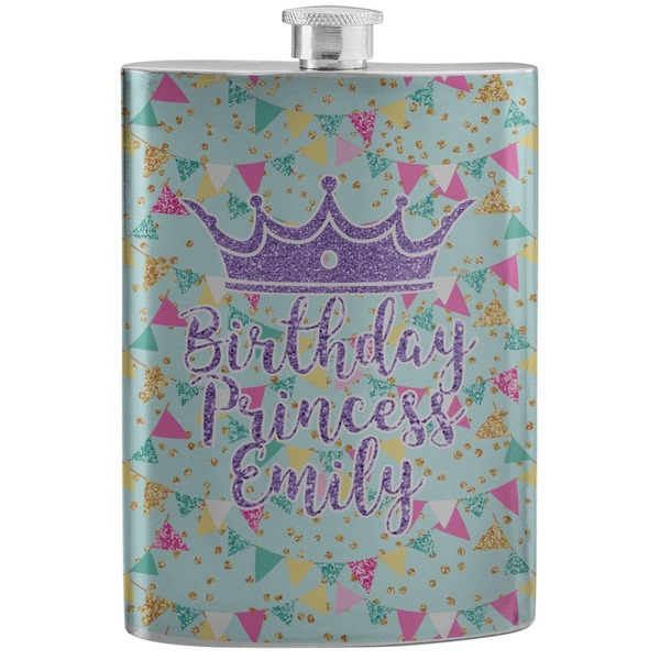 Custom Birthday Princess Stainless Steel Flask (Personalized)