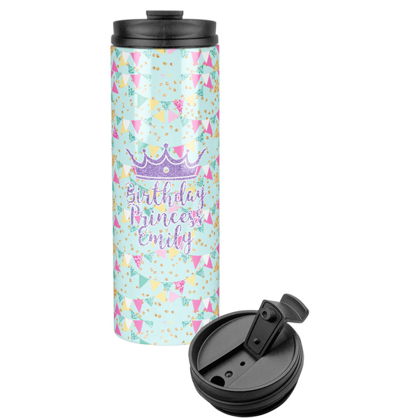 Custom Birthday Princess Stainless Steel Skinny Tumbler (Personalized)