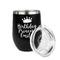 Birthday Princess Stainless Wine Tumblers - Black - Double Sided - Alt View