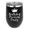 Birthday Princess Stainless Wine Tumblers - Black - Single Sided - Front
