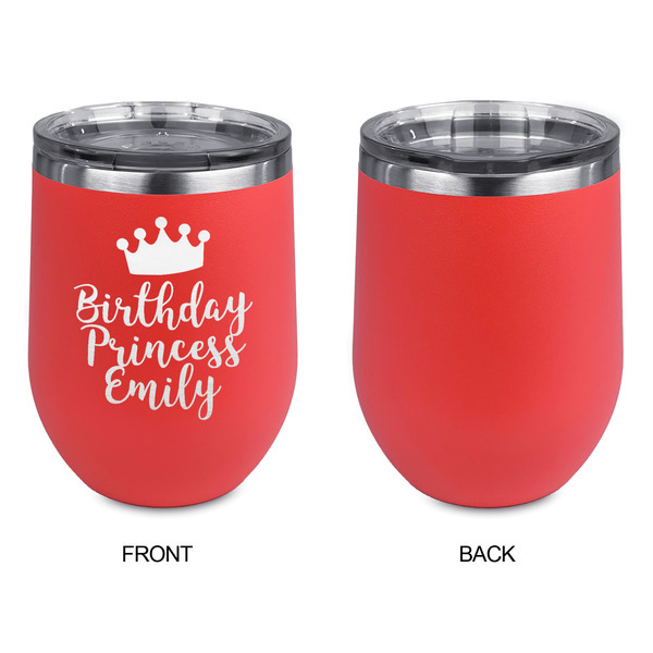 Birthday Princess Stainless Wine Tumblers - Coral - Single Sided - Approval