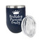 Birthday Princess Stainless Wine Tumblers - Navy - Single Sided - Alt View