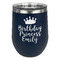 Birthday Princess Stemless Stainless Steel Wine Tumbler - Navy - Single Sided (Personalized)