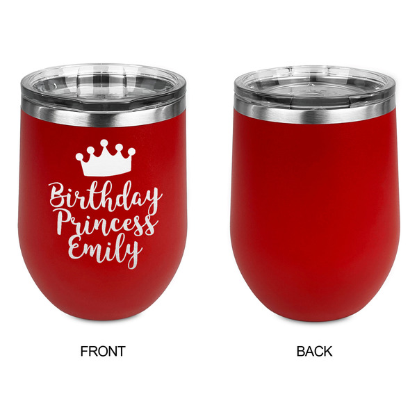 Birthday Princess Stainless Wine Tumblers - Red - Single Sided - Approval