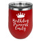 Birthday Princess Stainless Wine Tumblers - Red - Single Sided - Front