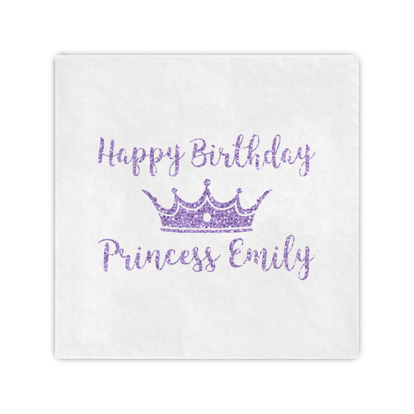 Custom Birthday Princess Standard Cocktail Napkins (Personalized)