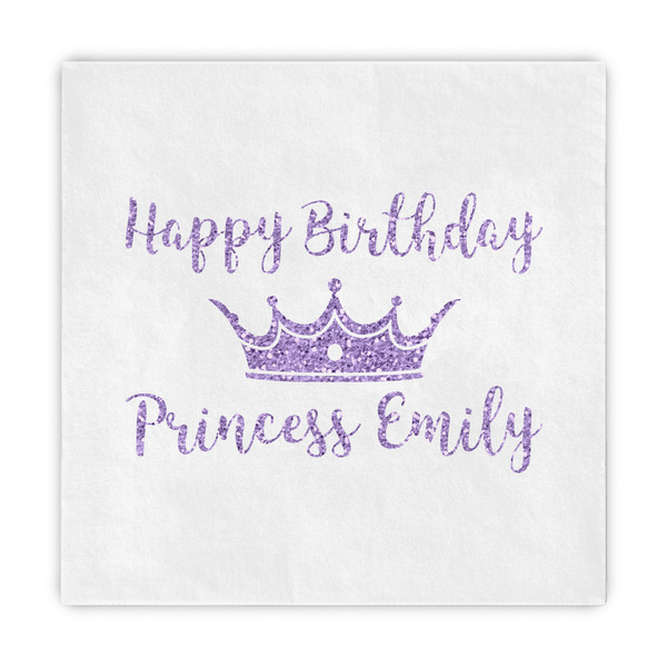 Custom Birthday Princess Decorative Paper Napkins (Personalized)