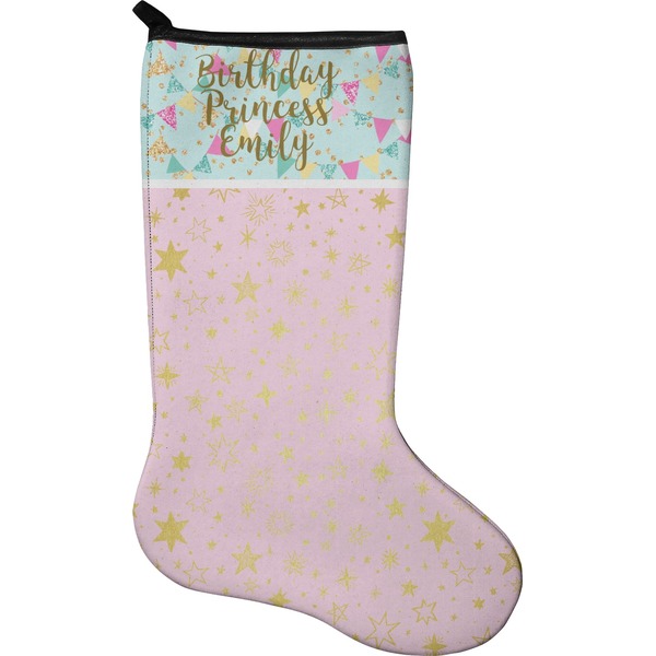 Custom Birthday Princess Holiday Stocking - Neoprene (Personalized)