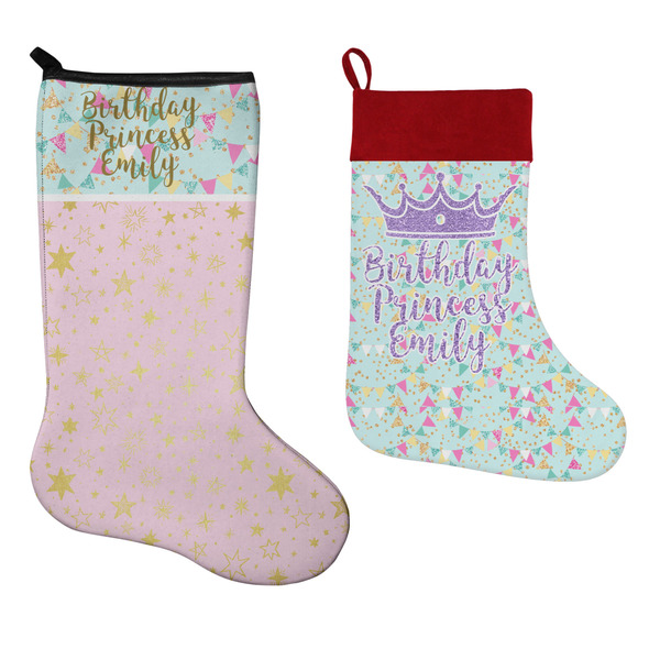Birthday Princess Stockings - Side by Side compare
