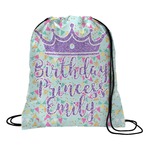 Birthday Princess Drawstring Backpack - Medium (Personalized)