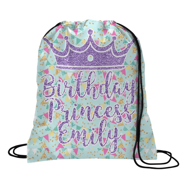 Custom Birthday Princess Drawstring Backpack - Large (Personalized)