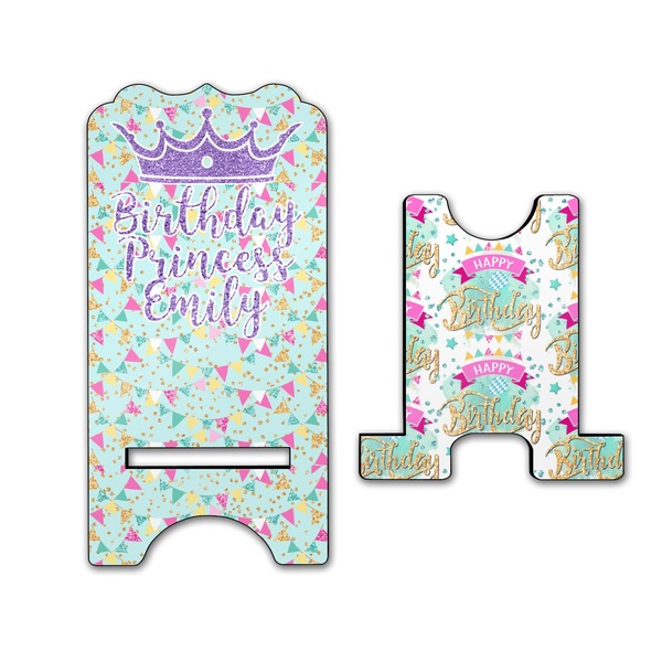 Birthday Princess Stylized Phone Stand - Front & Back - Large
