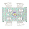 Birthday Princess Tablecloths (58"x102") - TOP VIEW (with plates)